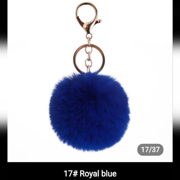 *Beautiful Lush Fur Pom Pom KeyChain/Purse Charm - Picture 7 of 12